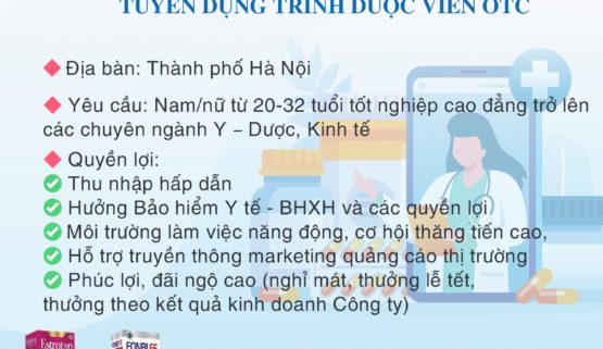 Công ty CP Dược phẩm La Fon Việt Nam tuyển dụng trình dược viên OTC